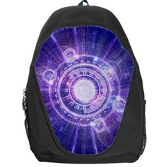 Blue Fractal Alchemy Hud For Bending Hyperspace Backpack Bag by jayaprime