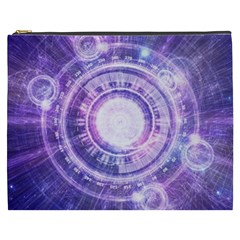 Blue Fractal Alchemy Hud For Bending Hyperspace Cosmetic Bag (xxxl)  by jayaprime