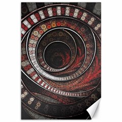 The Thousand And One Rings Of The Fractal Circus Canvas 12  X 18   by jayaprime