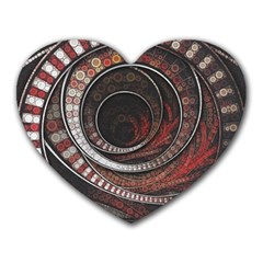 The Thousand And One Rings Of The Fractal Circus Heart Mousepads by jayaprime