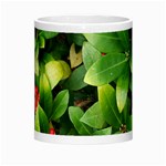 Christmas Season Floral Green Red Skimmia Flower Morph Mugs Center