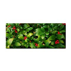 Christmas Season Floral Green Red Skimmia Flower Cosmetic Storage Cases by yoursparklingshop