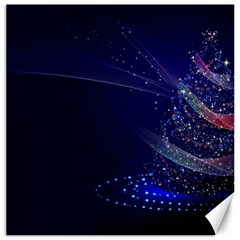 Christmas Tree Blue Stars Starry Night Lights Festive Elegant Canvas 12  x 12  