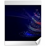 Christmas Tree Blue Stars Starry Night Lights Festive Elegant Canvas 16  x 20   15.75 x19.29  Canvas - 1