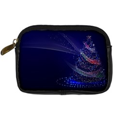 Christmas Tree Blue Stars Starry Night Lights Festive Elegant Digital Camera Cases by yoursparklingshop