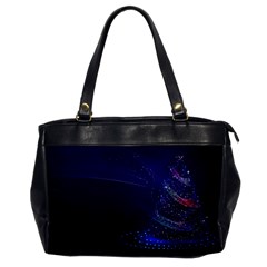 Christmas Tree Blue Stars Starry Night Lights Festive Elegant Office Handbags