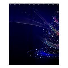 Christmas Tree Blue Stars Starry Night Lights Festive Elegant Shower Curtain 60  X 72  (medium)  by yoursparklingshop