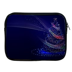 Christmas Tree Blue Stars Starry Night Lights Festive Elegant Apple Ipad 2/3/4 Zipper Cases by yoursparklingshop