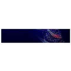 Christmas Tree Blue Stars Starry Night Lights Festive Elegant Small Flano Scarf