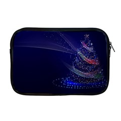 Christmas Tree Blue Stars Starry Night Lights Festive Elegant Apple Macbook Pro 17  Zipper Case by yoursparklingshop