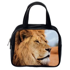 Big Male Lion Looking Right Classic Handbags (one Side) by Ucco