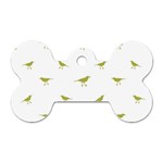 Birds Motif Pattern Dog Tag Bone (Two Sides) Back