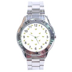 Birds Motif Pattern Stainless Steel Analogue Watch by dflcprints