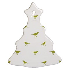 Birds Motif Pattern Christmas Tree Ornament (two Sides) by dflcprints