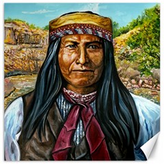 Apache Tribe Warrior Chiricahua Apache Tribe Canvas 12  X 12   by allthingseveryone