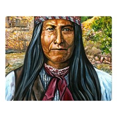 Apache Tribe Warrior Chiricahua Apache Tribe Double Sided Flano Blanket (large)  by allthingseveryone