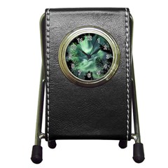 Northern Lights In The Forest Pen Holder Desk Clocks by Ucco