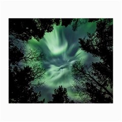 Northern Lights In The Forest Small Glasses Cloth