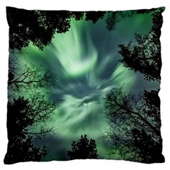 Northern Lights In The Forest Standard Flano Cushion Case (one Side) by Ucco