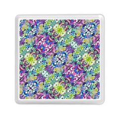 Colorful Modern Floral Print Memory Card Reader (square)  by dflcprints