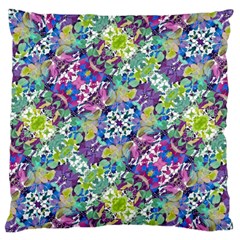 Colorful Modern Floral Print Standard Flano Cushion Case (one Side) by dflcprints