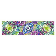 Colorful Modern Floral Print Satin Scarf (oblong) by dflcprints