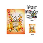 Happy Thanksgiving With Pumpkin Playing Cards 54 (Mini)  Front - DiamondJ