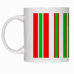 Christmas Holiday Stripes Red White Mugs by Celenk