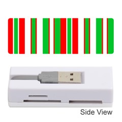 Christmas Holiday Stripes Red Memory Card Reader (stick)  by Celenk