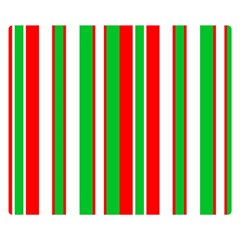 Christmas Holiday Stripes Red Double Sided Flano Blanket (small)  by Celenk