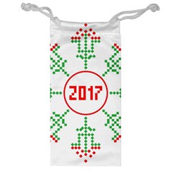 Snowflake Graphics Date Year Jewelry Bag by Celenk