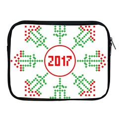 Snowflake Graphics Date Year Apple Ipad 2/3/4 Zipper Cases by Celenk