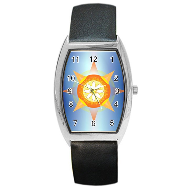 Star Pattern Background Barrel Style Metal Watch