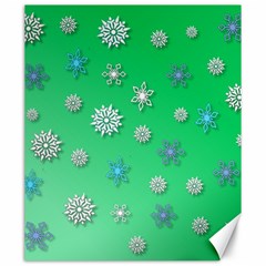 Snowflakes Winter Christmas Overlay Canvas 20  X 24   by Celenk