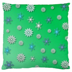 Snowflakes Winter Christmas Overlay Large Cushion Case (one Side)