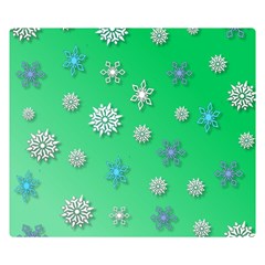 Snowflakes Winter Christmas Overlay Double Sided Flano Blanket (small)  by Celenk