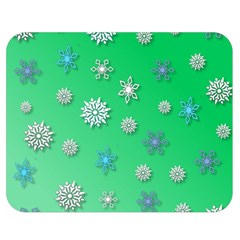 Snowflakes Winter Christmas Overlay Double Sided Flano Blanket (medium)  by Celenk