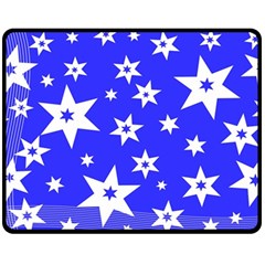 Star Background Pattern Advent Double Sided Fleece Blanket (medium)  by Celenk