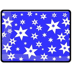 Star Background Pattern Advent Double Sided Fleece Blanket (large)  by Celenk