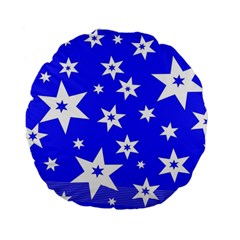 Star Background Pattern Advent Standard 15  Premium Flano Round Cushions by Celenk