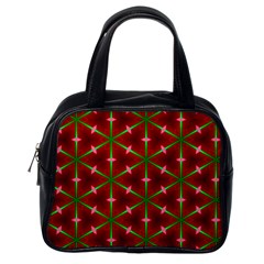 Textured Background Christmas Pattern Classic Handbags (one Side) by Celenk