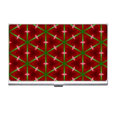 Textured Background Christmas Pattern Business Card Holders by Celenk