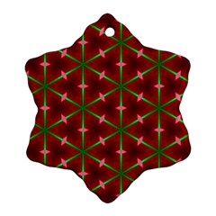 Textured Background Christmas Pattern Snowflake Ornament (two Sides) by Celenk