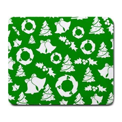 Green White Backdrop Background Card Christmas Large Mousepads