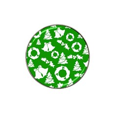 Green White Backdrop Background Card Christmas Hat Clip Ball Marker