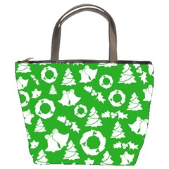 Green White Backdrop Background Card Christmas Bucket Bags