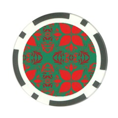 Christmas Background Poker Chip Card Guard (10 Pack) by Celenk