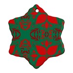 Christmas Background Ornament (Snowflake) Front