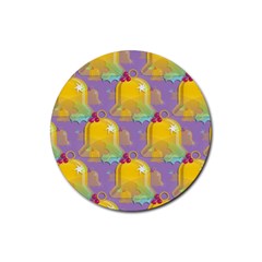 Seamless Repeat Repeating Pattern Rubber Round Coaster (4 Pack)  by Celenk