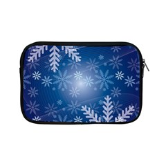 Snowflakes Background Blue Snowy Apple Ipad Mini Zipper Cases by Celenk